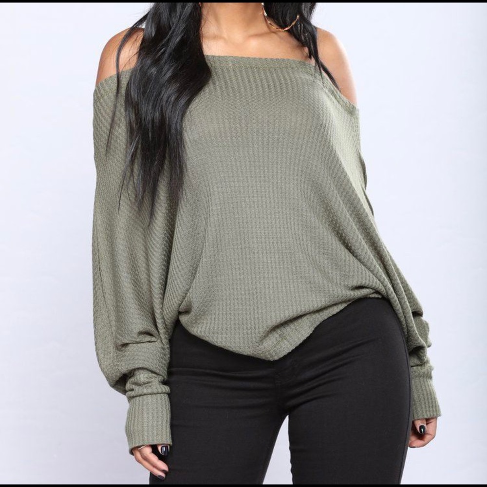 Olive green off Shoulder top